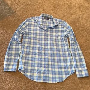Vineyard Vines Plaid Blue Button Down Tucker Shirt